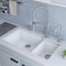Alfi Brand White 34" Dbl Bowl Undermount Granite Composite Kitchen Sink AB3319UM-W - alternate 1